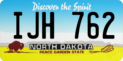 ND license plate IJH762