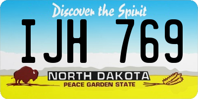 ND license plate IJH769