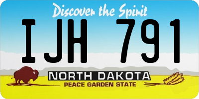 ND license plate IJH791