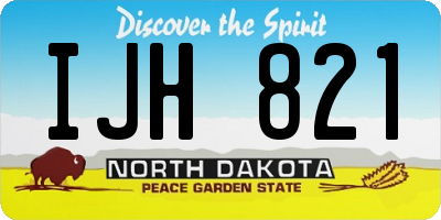 ND license plate IJH821