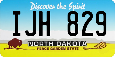 ND license plate IJH829