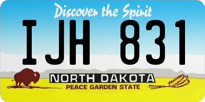 ND license plate IJH831