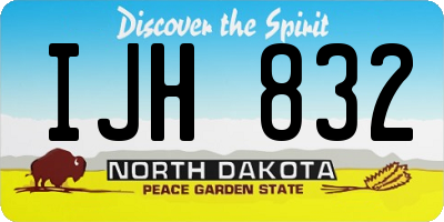 ND license plate IJH832