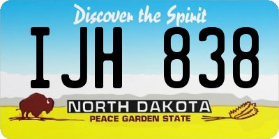 ND license plate IJH838