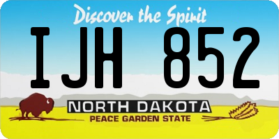 ND license plate IJH852
