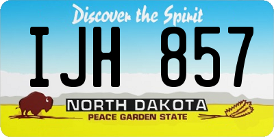 ND license plate IJH857