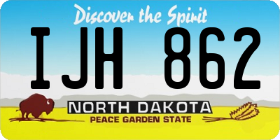ND license plate IJH862