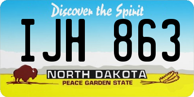 ND license plate IJH863