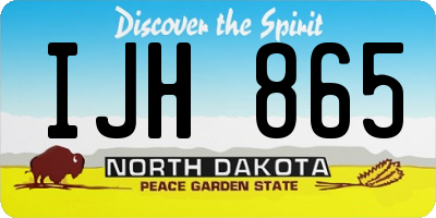 ND license plate IJH865