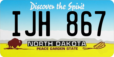ND license plate IJH867
