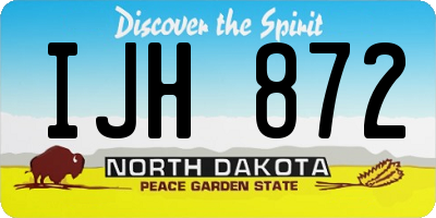 ND license plate IJH872