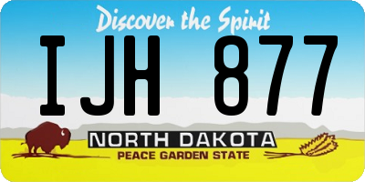 ND license plate IJH877