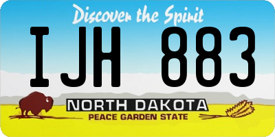 ND license plate IJH883