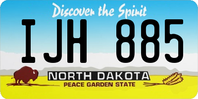 ND license plate IJH885