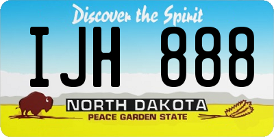 ND license plate IJH888