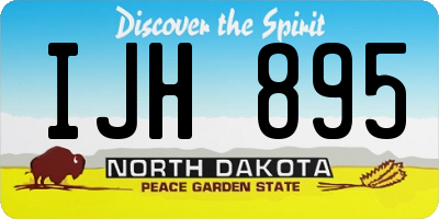 ND license plate IJH895