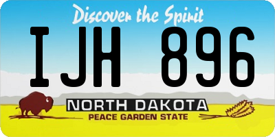 ND license plate IJH896