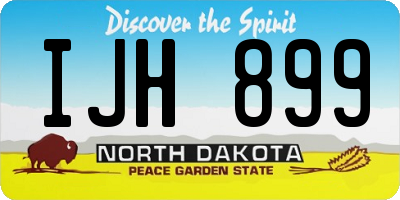 ND license plate IJH899