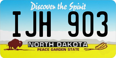 ND license plate IJH903