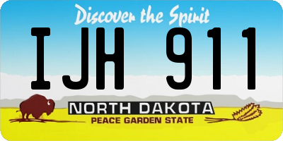 ND license plate IJH911