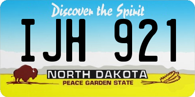 ND license plate IJH921