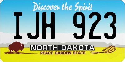 ND license plate IJH923
