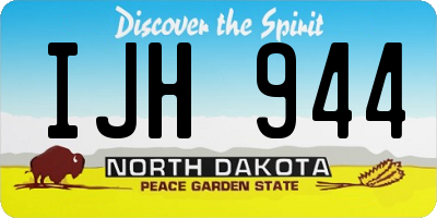 ND license plate IJH944