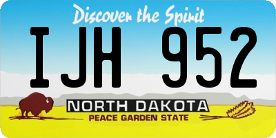 ND license plate IJH952