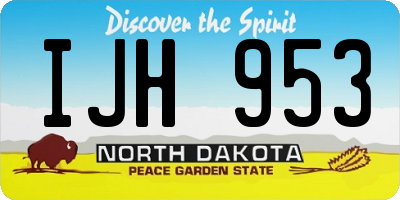 ND license plate IJH953