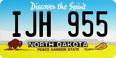 ND license plate IJH955