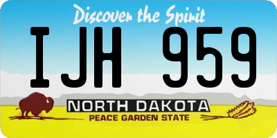 ND license plate IJH959