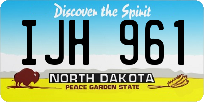 ND license plate IJH961