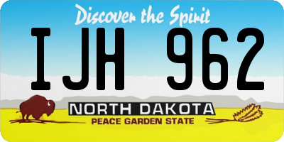 ND license plate IJH962