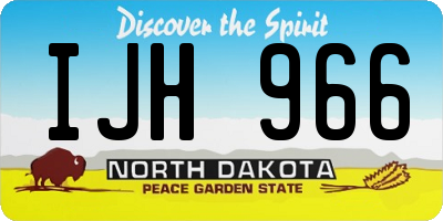 ND license plate IJH966