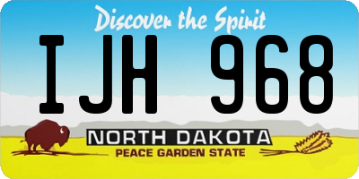 ND license plate IJH968