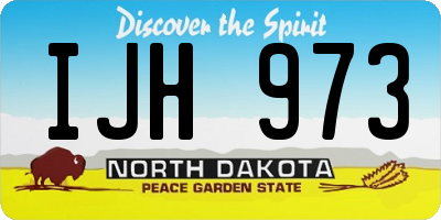 ND license plate IJH973