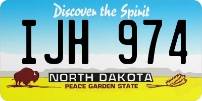 ND license plate IJH974