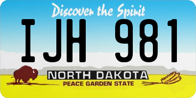 ND license plate IJH981