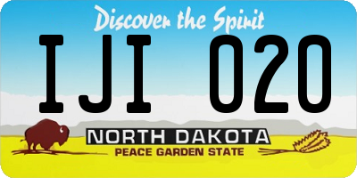 ND license plate IJI020