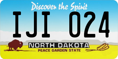 ND license plate IJI024
