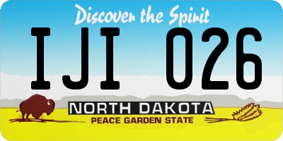ND license plate IJI026