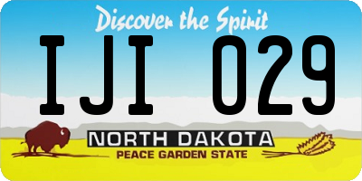 ND license plate IJI029