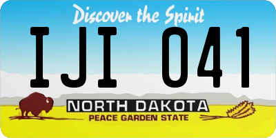 ND license plate IJI041