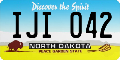 ND license plate IJI042