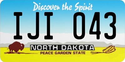 ND license plate IJI043