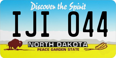 ND license plate IJI044