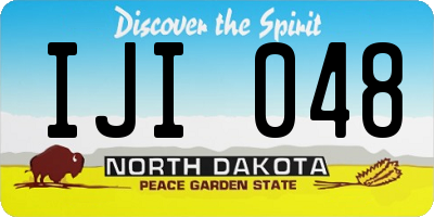 ND license plate IJI048