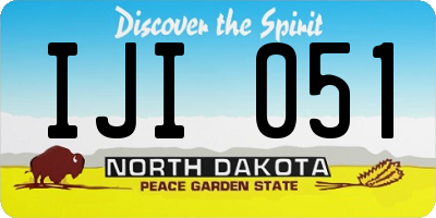 ND license plate IJI051