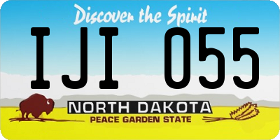 ND license plate IJI055
