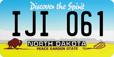 ND license plate IJI061
